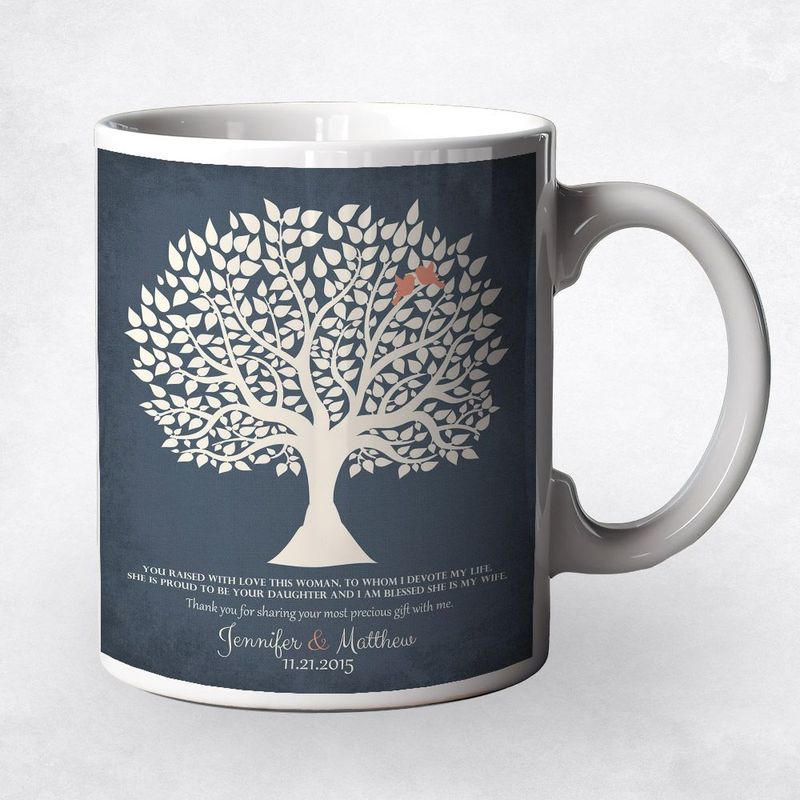 #1 Best Seller - Tree Silhouette Wedding Coffee Mug Gift for Mother Of The Bride M-1117