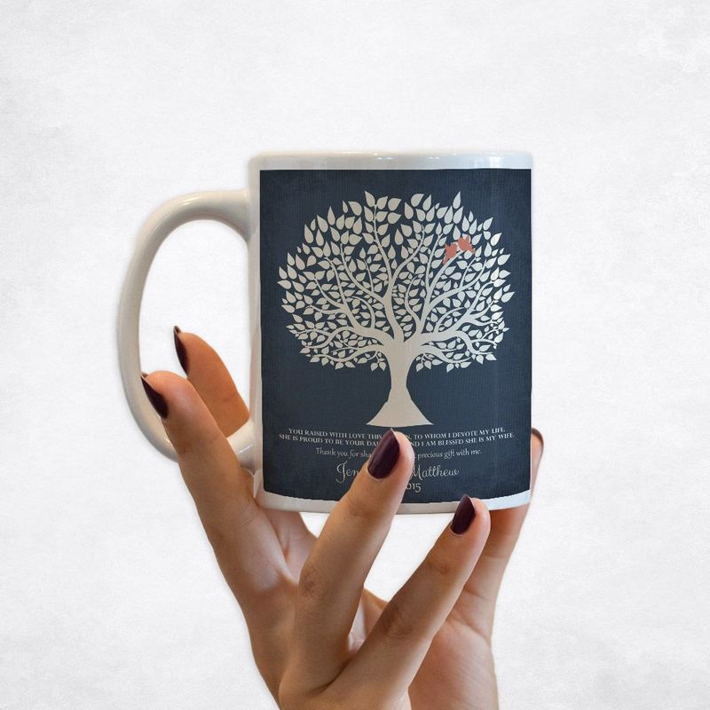 #1 Best Seller - Tree Silhouette Wedding Coffee Mug Gift for Mother Of The Bride M-1117