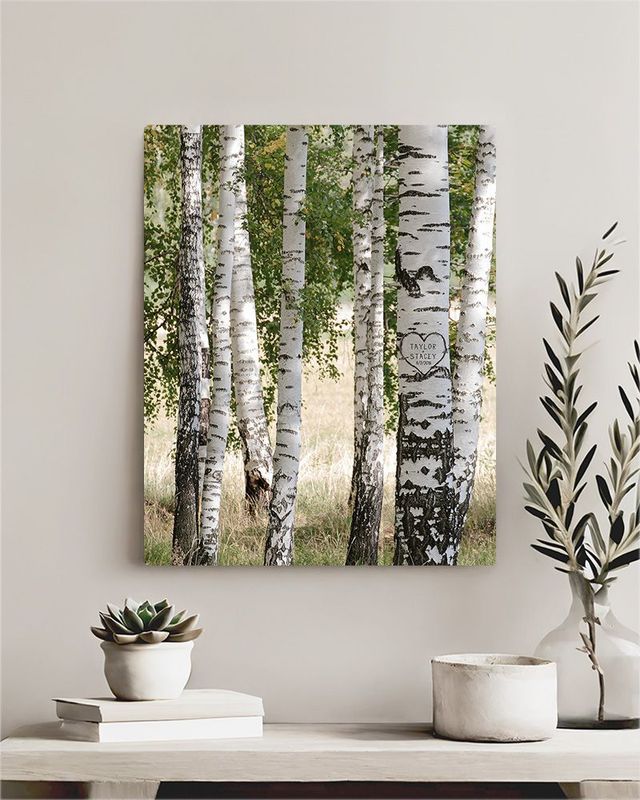 #1 Best Seller - Birch Forest Names in Tree Anniversary Wall Plaque Gift for Couple LTC-2175