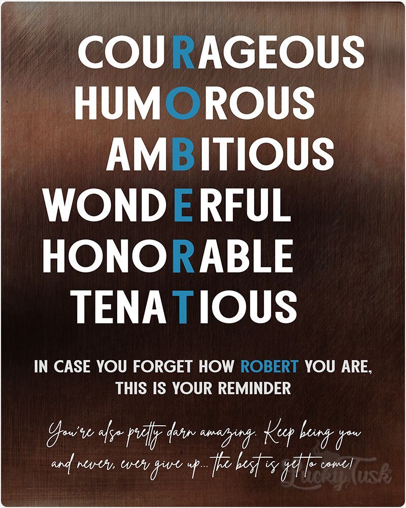 White Bronze First Name Admirable Character Traits Birthday Wall Plaque Gift for Family LTC-2164