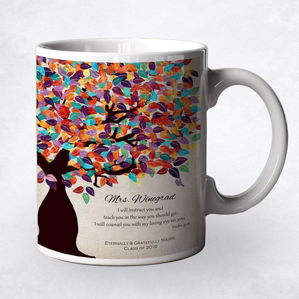 Colorful Spring Tree Teacher Appreciation Coffee Mug Gift for Educator M-1235