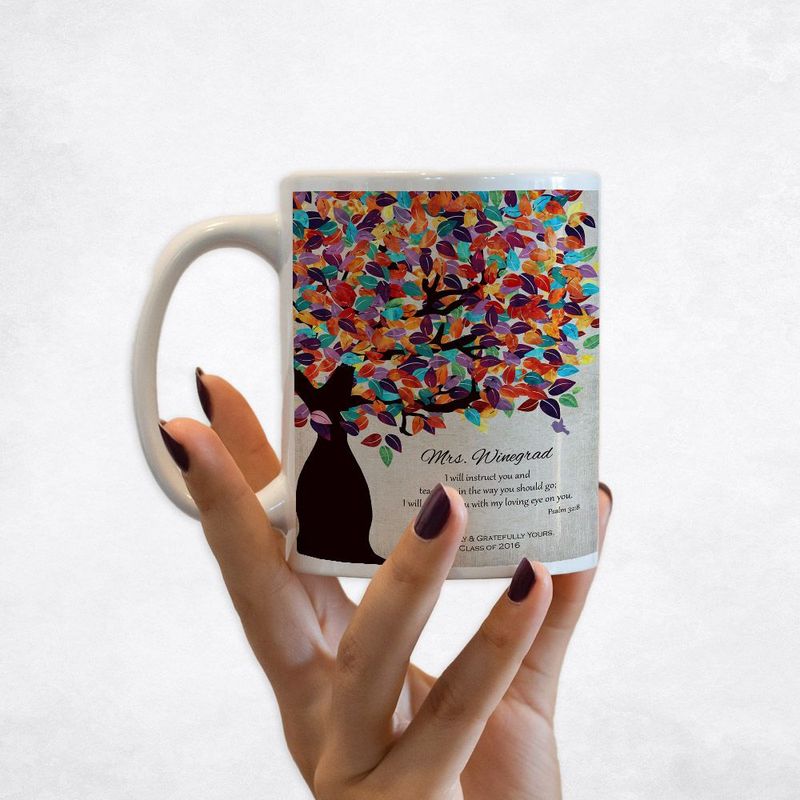 Colorful Spring Tree Teacher Appreciation Coffee Mug Gift for Educator M-1235