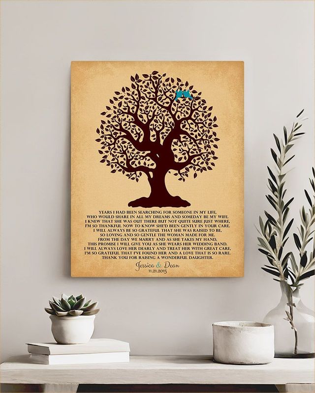 #1 Best Seller - Knotty Tree Wedding Wall Plaque Gift for Mother Of The Bride LTC-1127