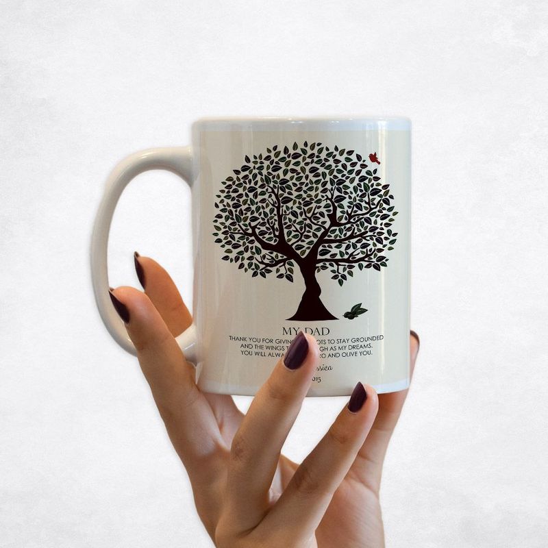 Dark Olive Tree Wedding Coffee Mug Gift for Father M-1175