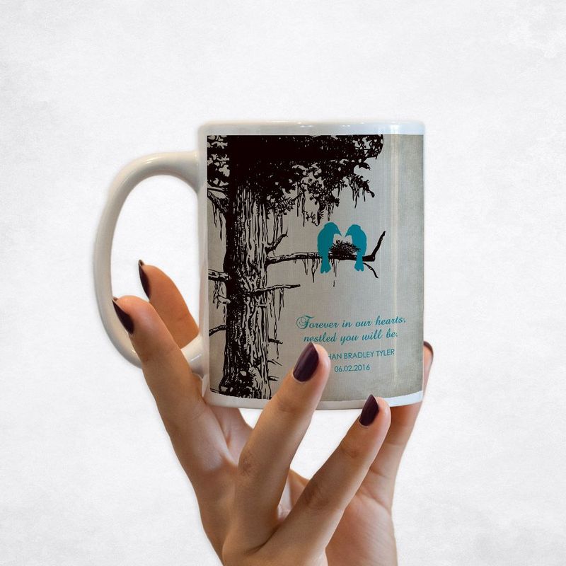 Dark Sequoia Tree Memorial Coffee Mug Gift for Bereaved Parents M-1357