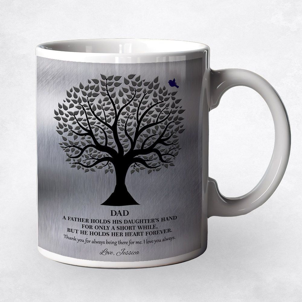 Tin Tree Silhouette Wedding Coffee Mug Gift for Father M-1351