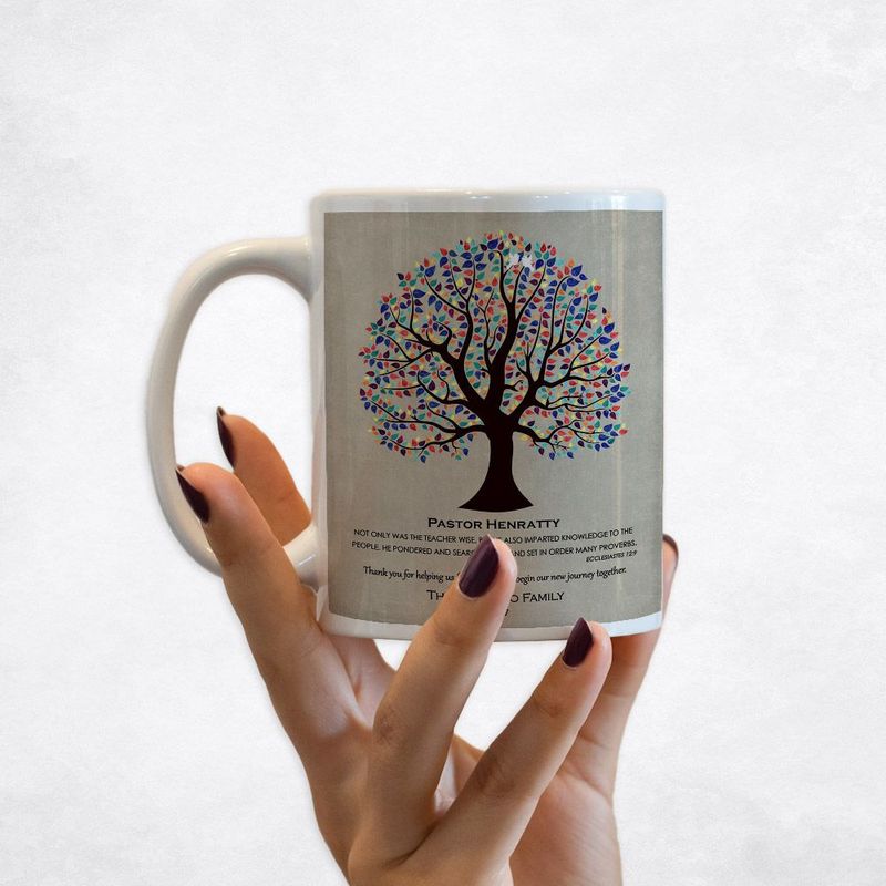 Curly Tree Wedding Coffee Mug Gift for Pastor M-1457