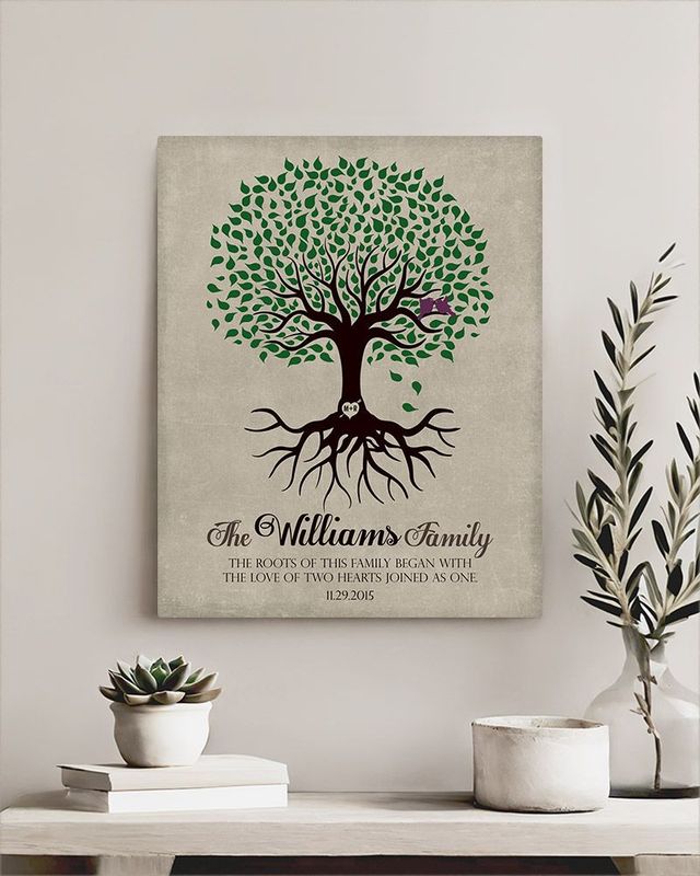 #1 Best Seller - Tree with Roots Wedding Wall Plaque Gift for Bride And Groom LTC-1109