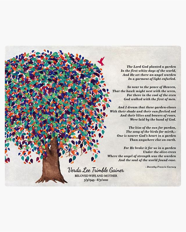 Multicolor Willow Tree Memorial Wall Plaque Gift for Bereaved Family LTC-1103