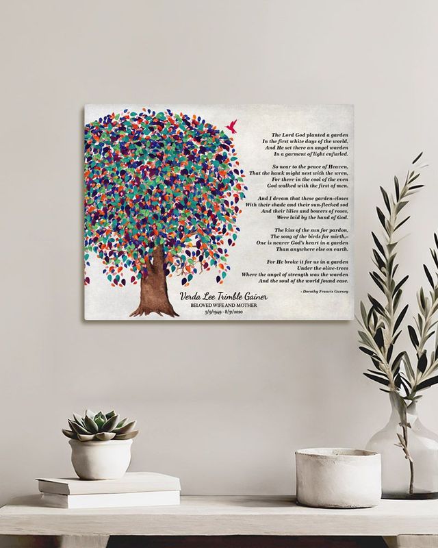 Multicolor Willow Tree Memorial Wall Plaque Gift for Bereaved Family LTC-1103