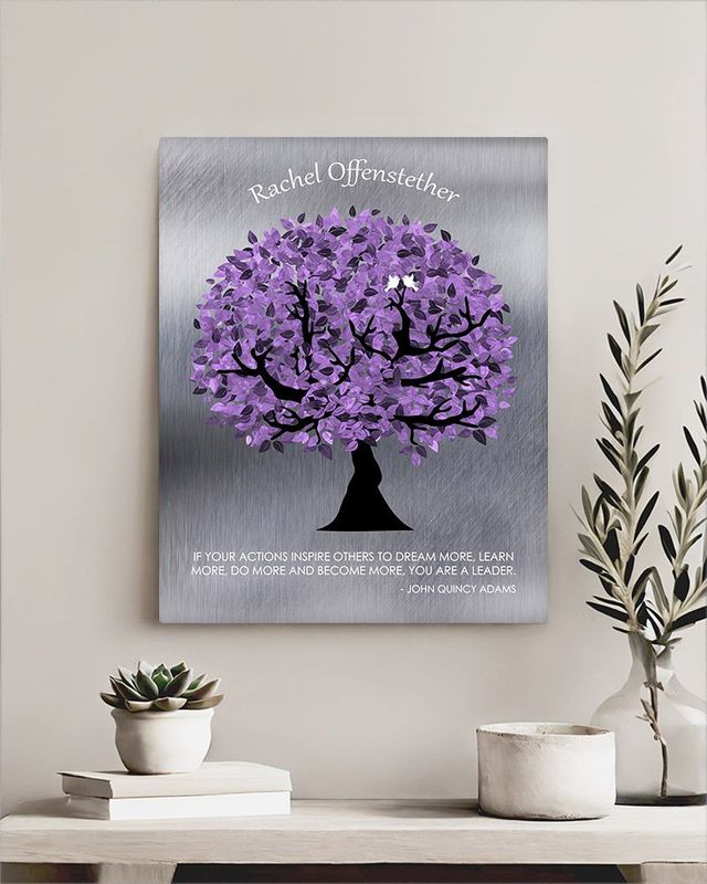 Purple Tin Purple Tree Leadership Appreciation Wall Plaque Gift for Mentor LTC-1488