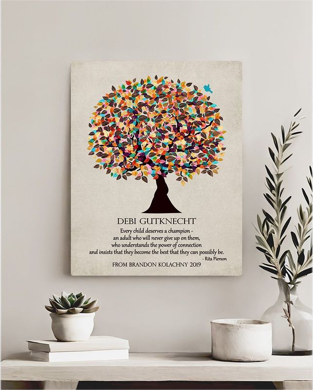 #1 Best Seller - Late Spring Tree Teacher Appreciation Wall Plaque Gift for Educator LTC-1321