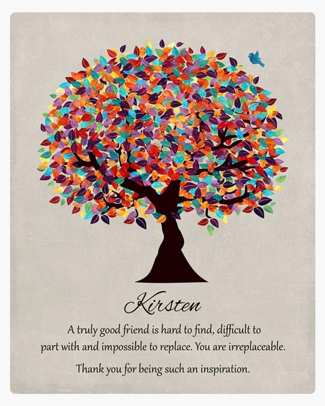 #1 Best Seller - Colorful Spring Tree Friendship Wall Plaque Gift for Friend LTC-1492