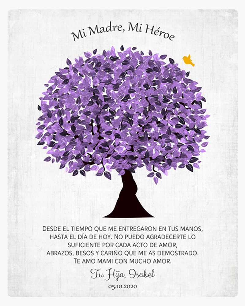 Violet Tree Mother&#39;s Day Wall Plaque Gift for Mom LTC-1549