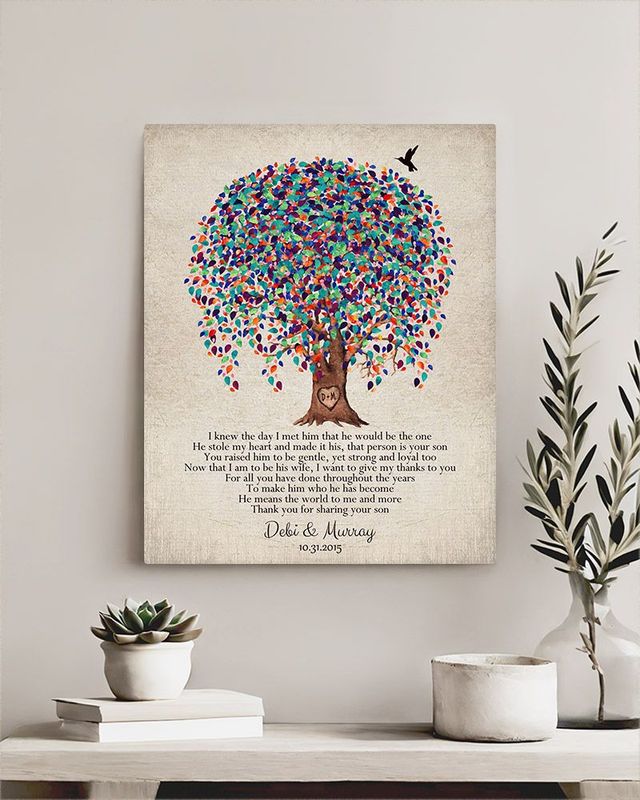 #1 Best Seller - Willow Tree Wedding Wall Plaque Gift for Mother Of The Groom LTC-1517