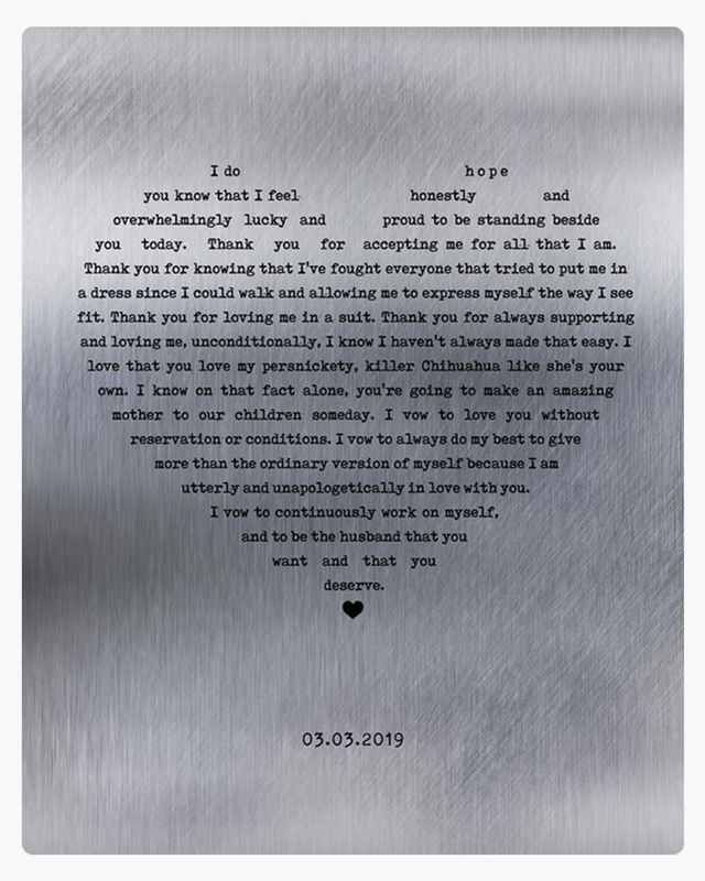 Black Tin Heart Shape Song Lyrics 10th Anniversary Wall Plaque Gift for Couple LTC-1792