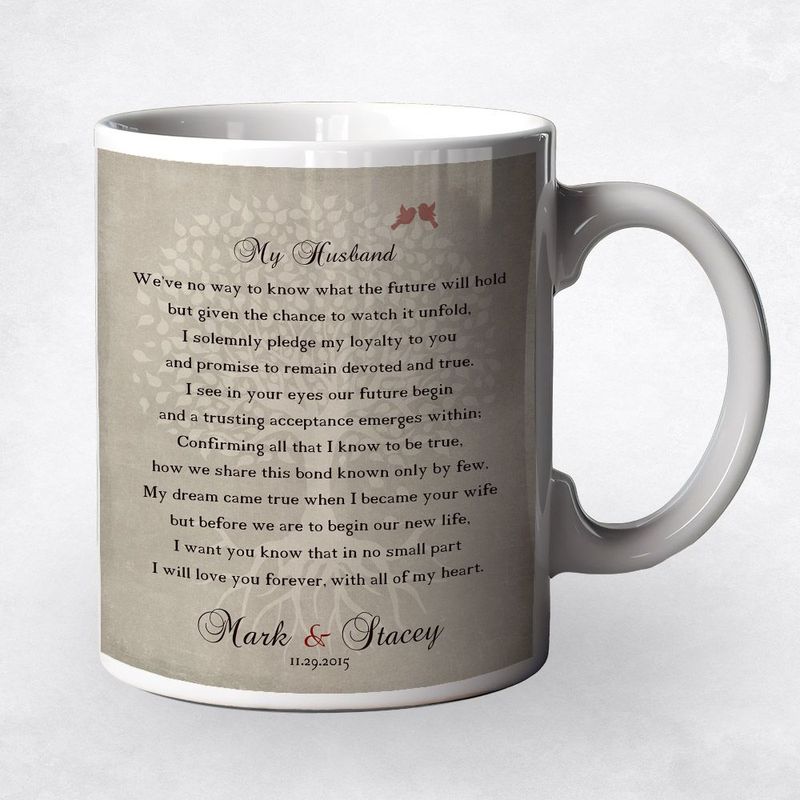 #1 Best Seller - Love Poem for Husband Wedding Coffee Mug Gift for Groom M-1137