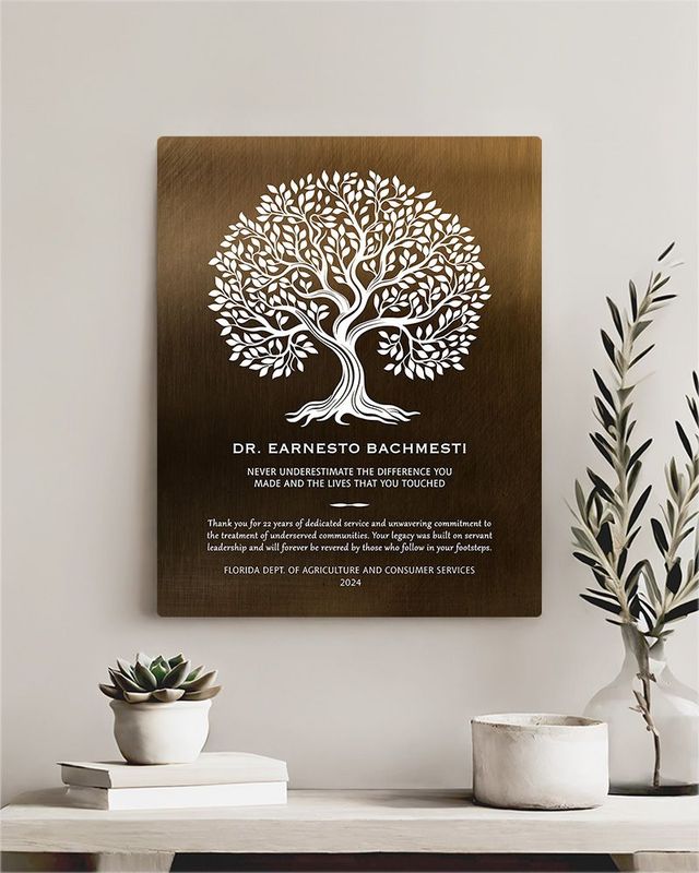 White Bronze Never Underestimate the Difference You Made Retirement Wall Plaque Gift for Employee LTC-2144