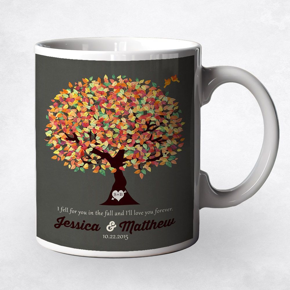 Autumn Tree Anniversary Coffee Mug Gift for Couple M-1190