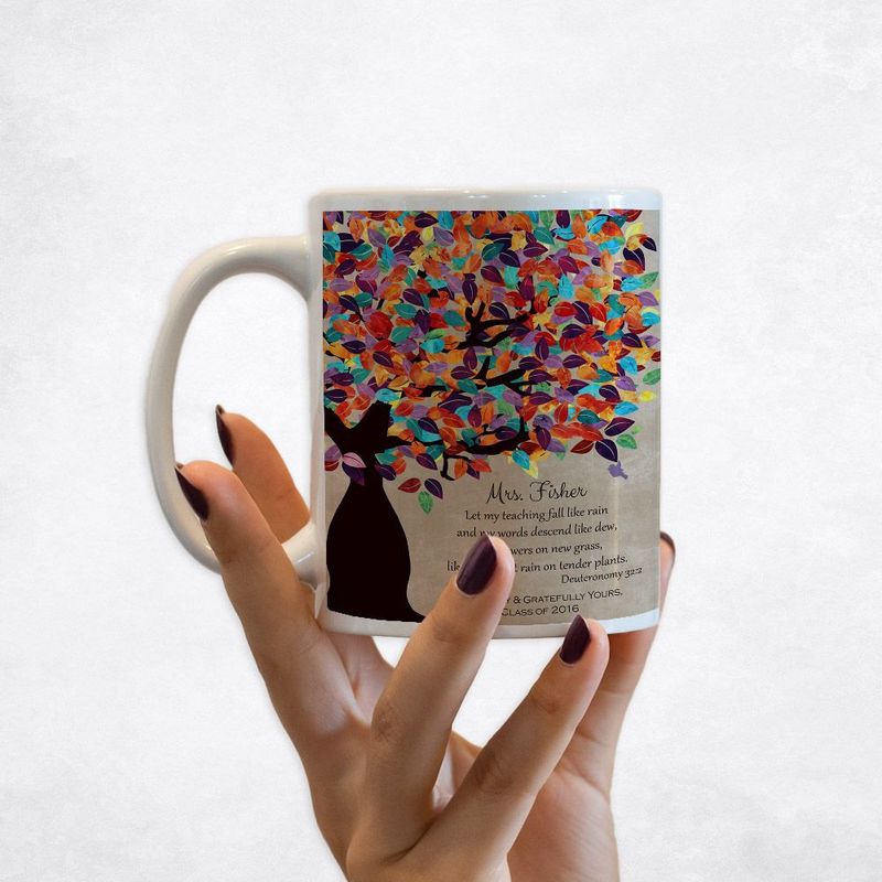 Colorful Spring Tree Teacher Appreciation Coffee Mug Gift for Educator M-1229