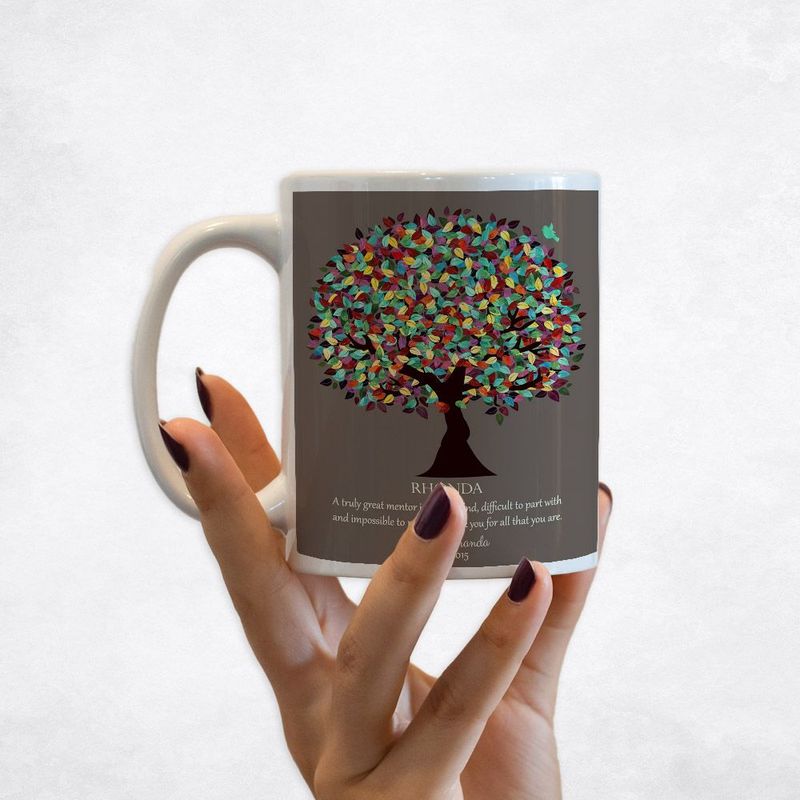 #1 Best Seller - Colorful Spring Tree Leadership Appreciation Coffee Mug Gift for Mentor M-1201