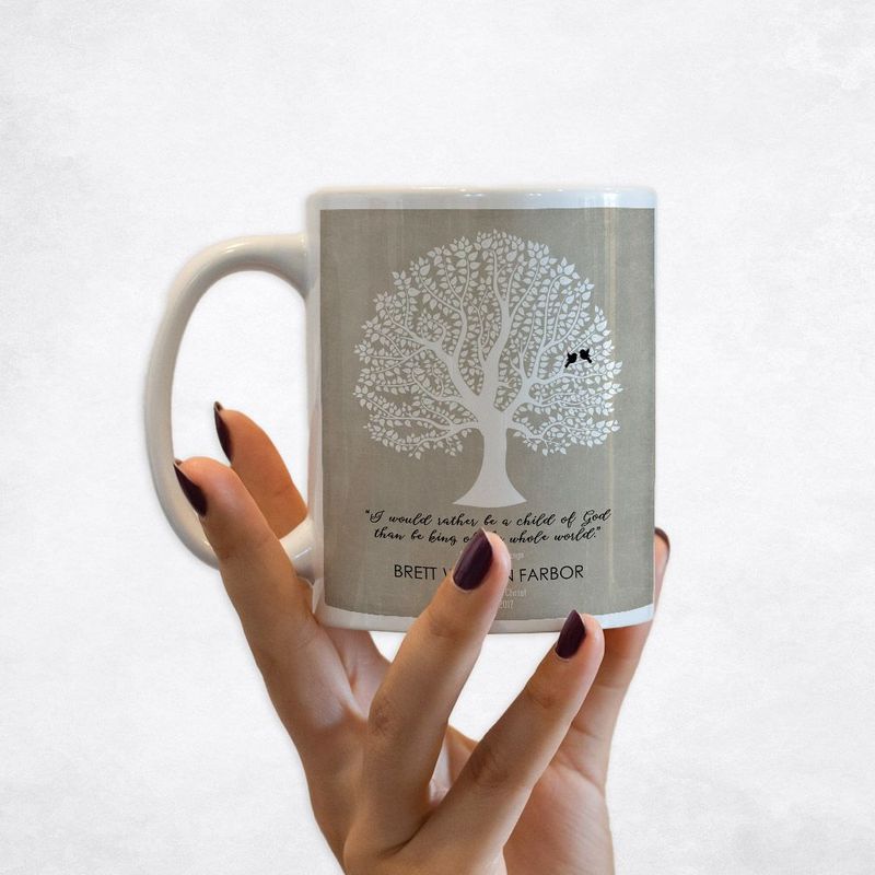Curly Tree Faith Milestone Coffee Mug Gift for Godchild M-1459