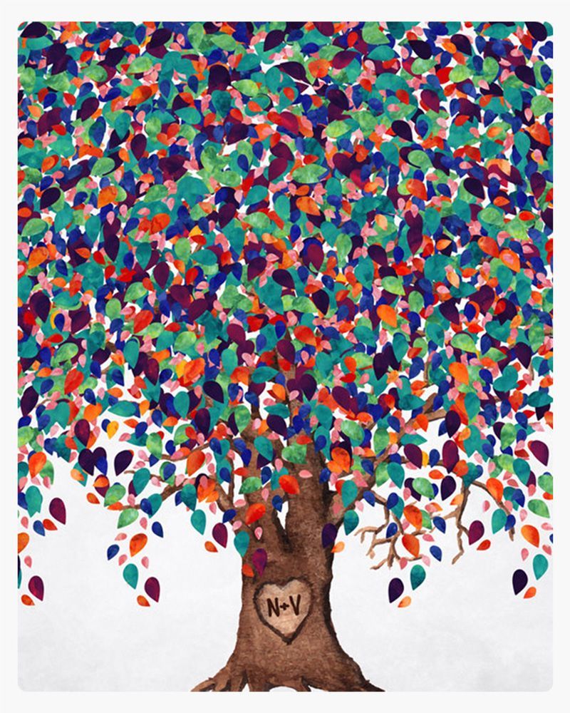 Multicolor Willow Tree 9th Anniversary Wall Plaque Gift for Couple LTC-1835