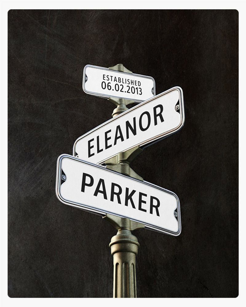 White Iron Crossroads Signpost 6th Anniversary Wall Plaque Gift for Couple LTC-1946