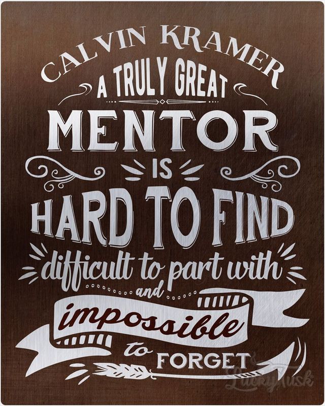 Silver Bronze Truly Great Mentor Typography Retirement Wall Plaque Gift for Mentor LTC-2152