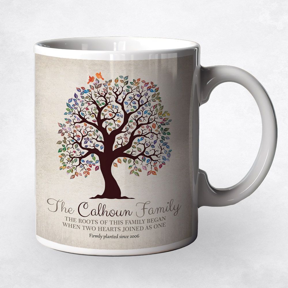 Artful Tree Anniversary Coffee Mug Gift for Couple M-1250