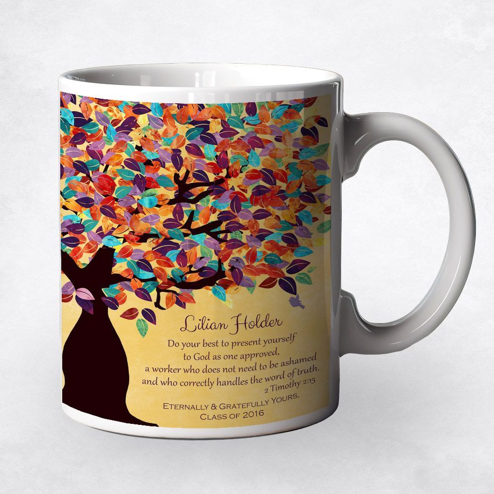 Colorful Spring Tree Teacher Appreciation Coffee Mug Gift for Educator M-1231