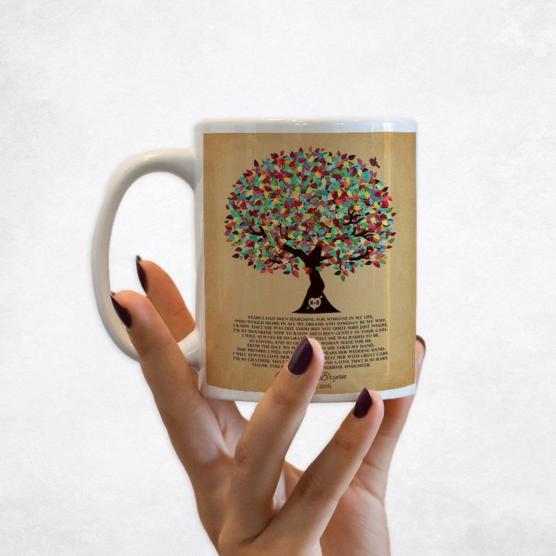 Colorful Summer Tree Wedding Coffee Mug Gift for Mother Of The Bride M-1204
