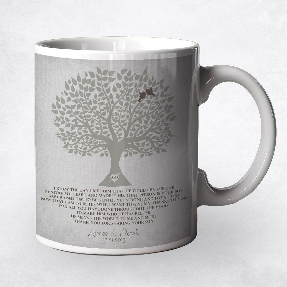 Tree Silhouette Wedding Coffee Mug Gift for Mother Of The Groom M-1120