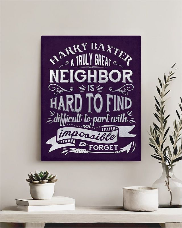 Blue Truly Great Neighbor Typography Moving Away Wall Plaque Gift for Neighbor LTC-2146