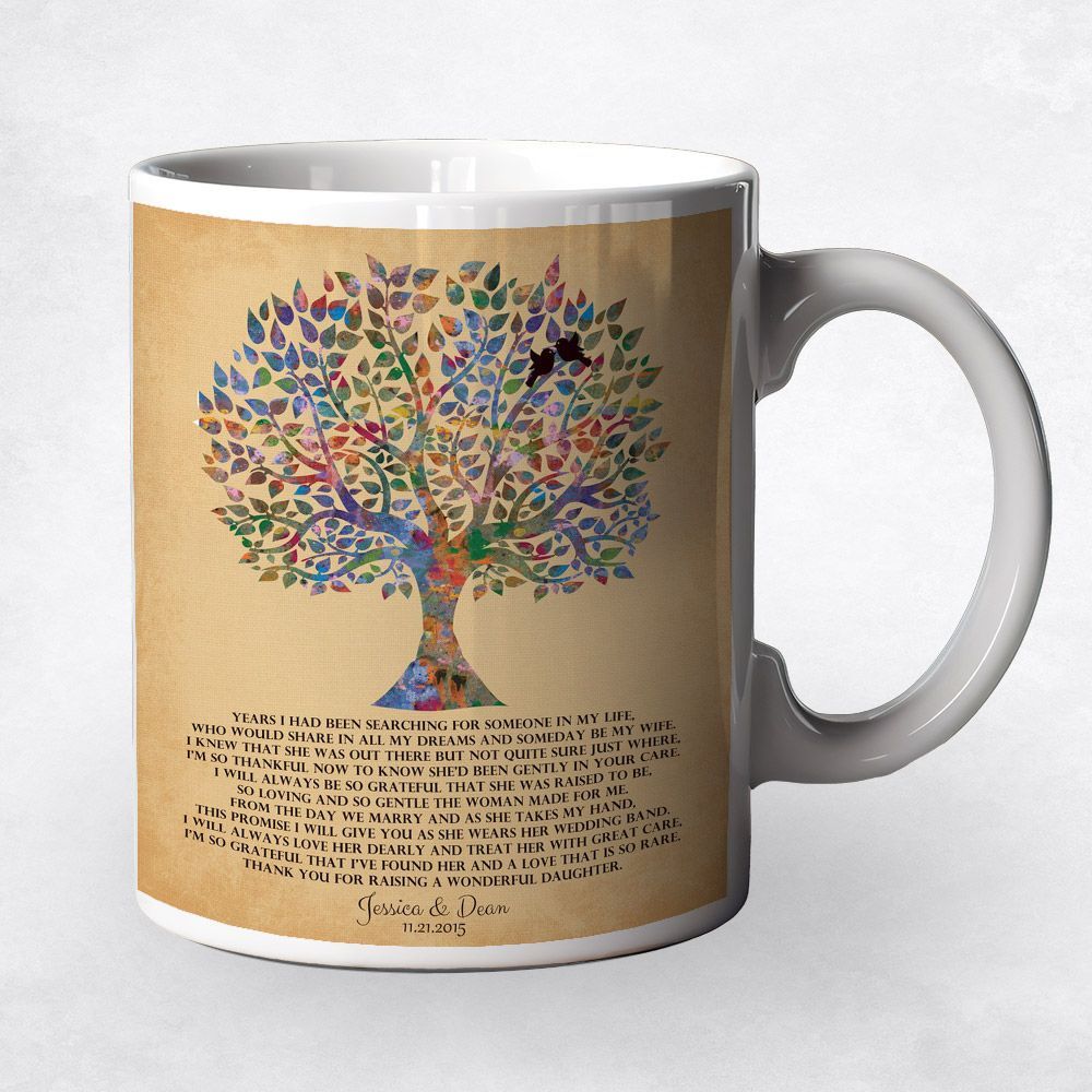 Watercolor Tree Wedding Coffee Mug Gift for Mother Of The Bride M-1256
