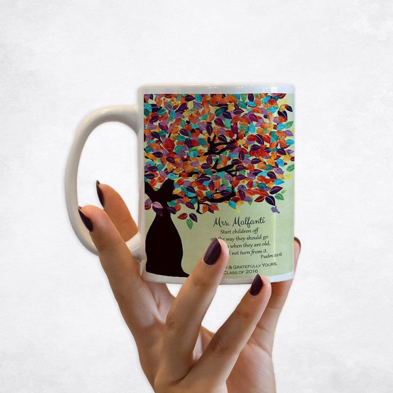 Colorful Spring Tree Teacher Appreciation Coffee Mug Gift for Educator M-1232
