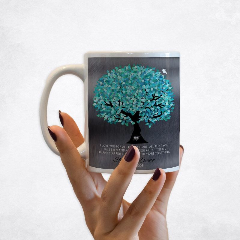 #1 Best Seller - Tin Canopy Tree 10th Anniversary Coffee Mug Gift for Couple M-1265