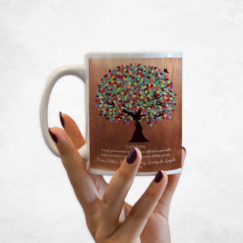 #1 Best Seller - Copper Colorful Spring Tree Leadership Appreciation Coffee Mug Gift for Mentor M-1408