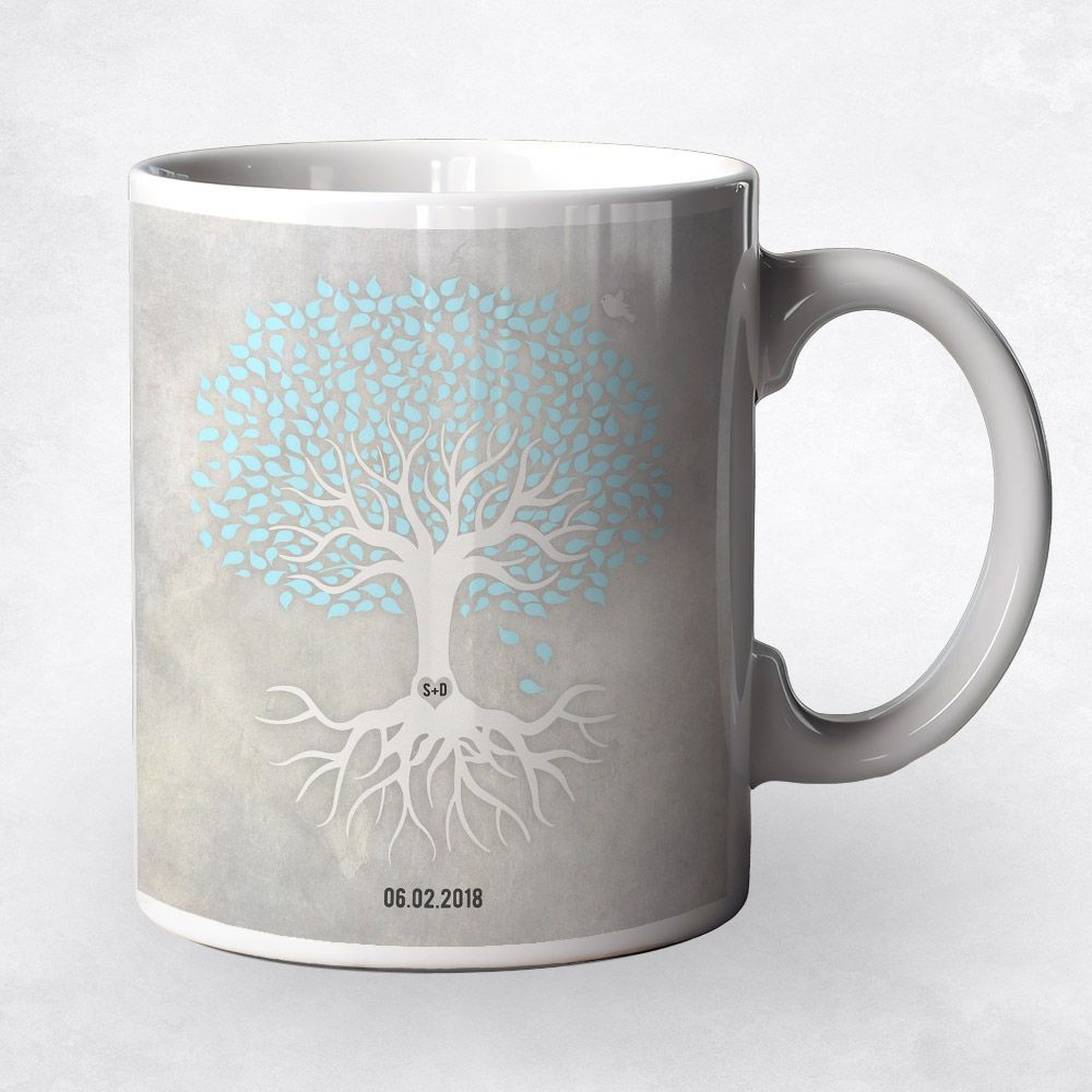 Diamond Canopy Tree Anniversary Coffee Mug Gift for Couple M-1542