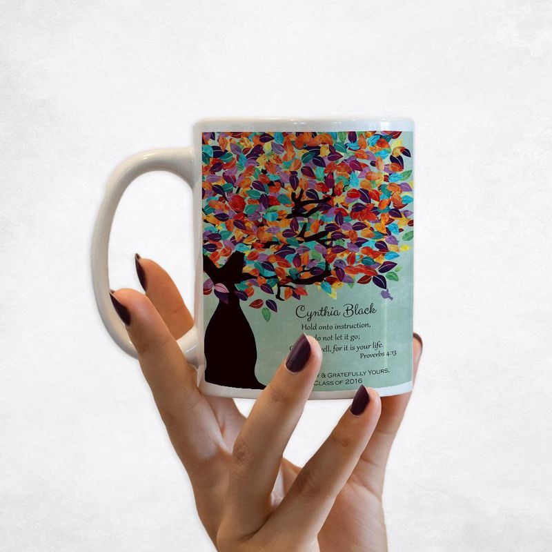 Colorful Spring Tree Teacher Appreciation Coffee Mug Gift for Educator M-1230