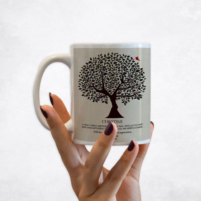 #1 Best Seller - Dark Olive Tree Leadership Appreciation Coffee Mug Gift for Mentor M-1202