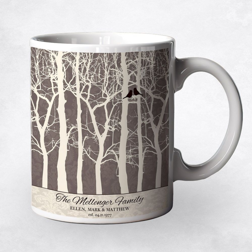 Branchy Forest Anniversary Coffee Mug Gift for Couple M-1193