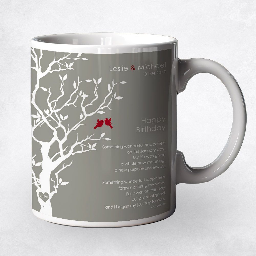 White Knobby Tree Spouse Birthday Coffee Mug Gift for Spouse M-1713