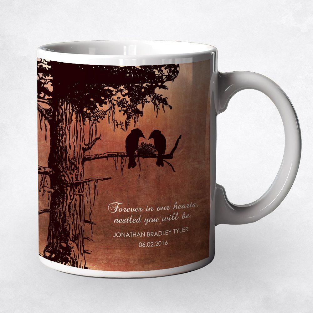 #1 Best Seller - Copper Dark Sequoia Tree Memorial Coffee Mug Gift for Bereaved Parents M-1354