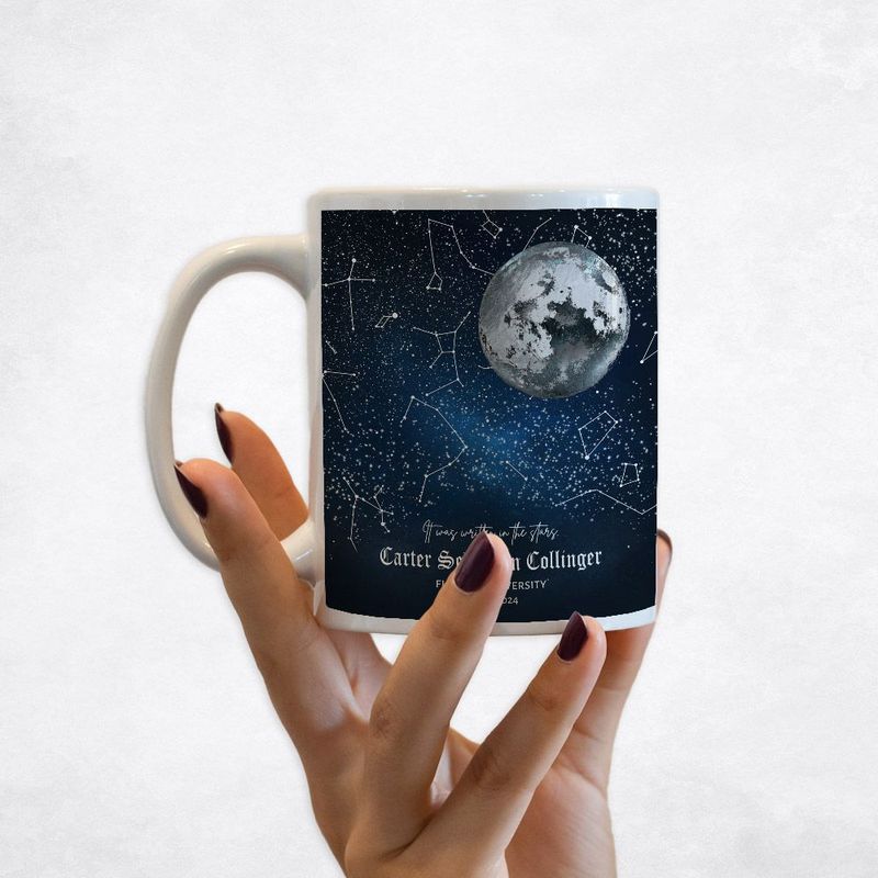 Moon and Star Map graduation Coffee Mug Gift for Graduate M-1578