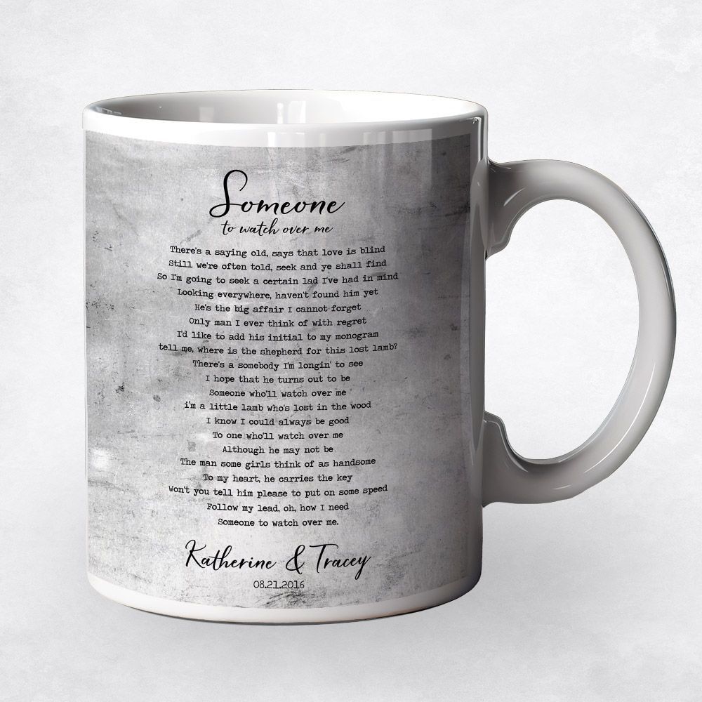 Tarnished Tin Our Song Lyrics 10th Anniversary Coffee Mug Gift for Couple M-1903