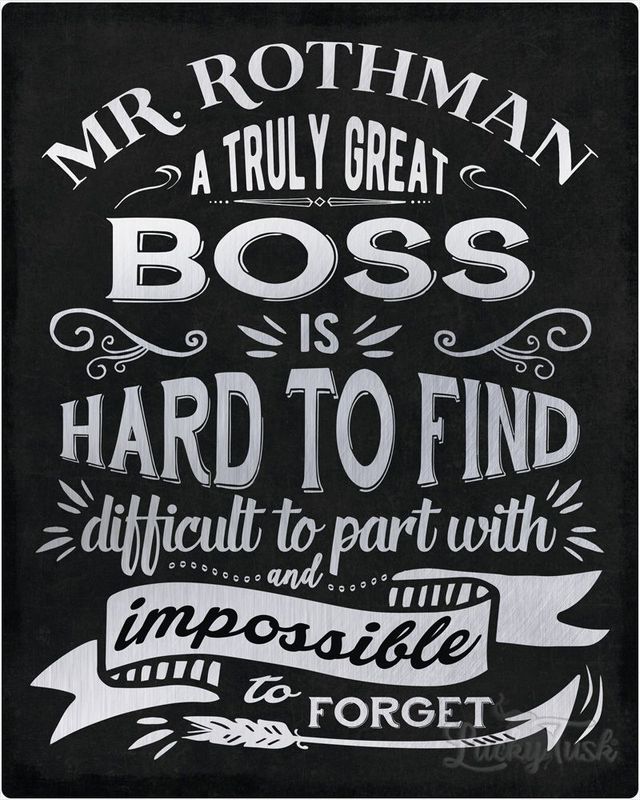 Black Truly Great Boss Typography Retirement Wall Plaque Gift for Boss LTC-2150