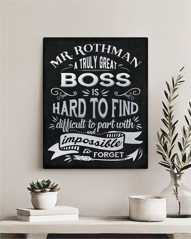 Black Truly Great Boss Typography Retirement Wall Plaque Gift for Boss LTC-2150