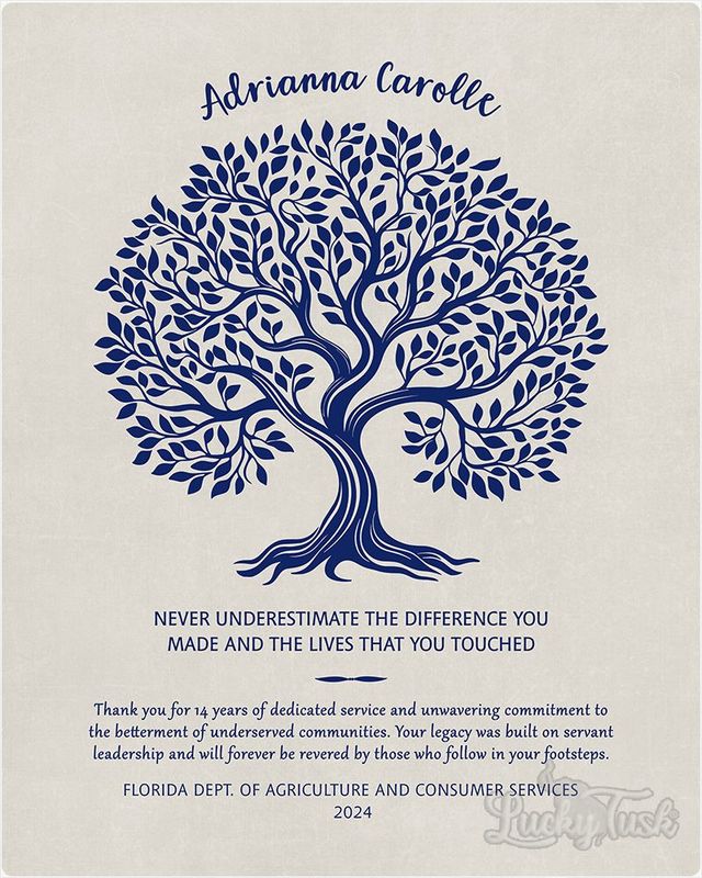 Blue Never Underestimate the Difference You Made Legacy Retirement Wall Plaque Gift for Employee LTC-2143