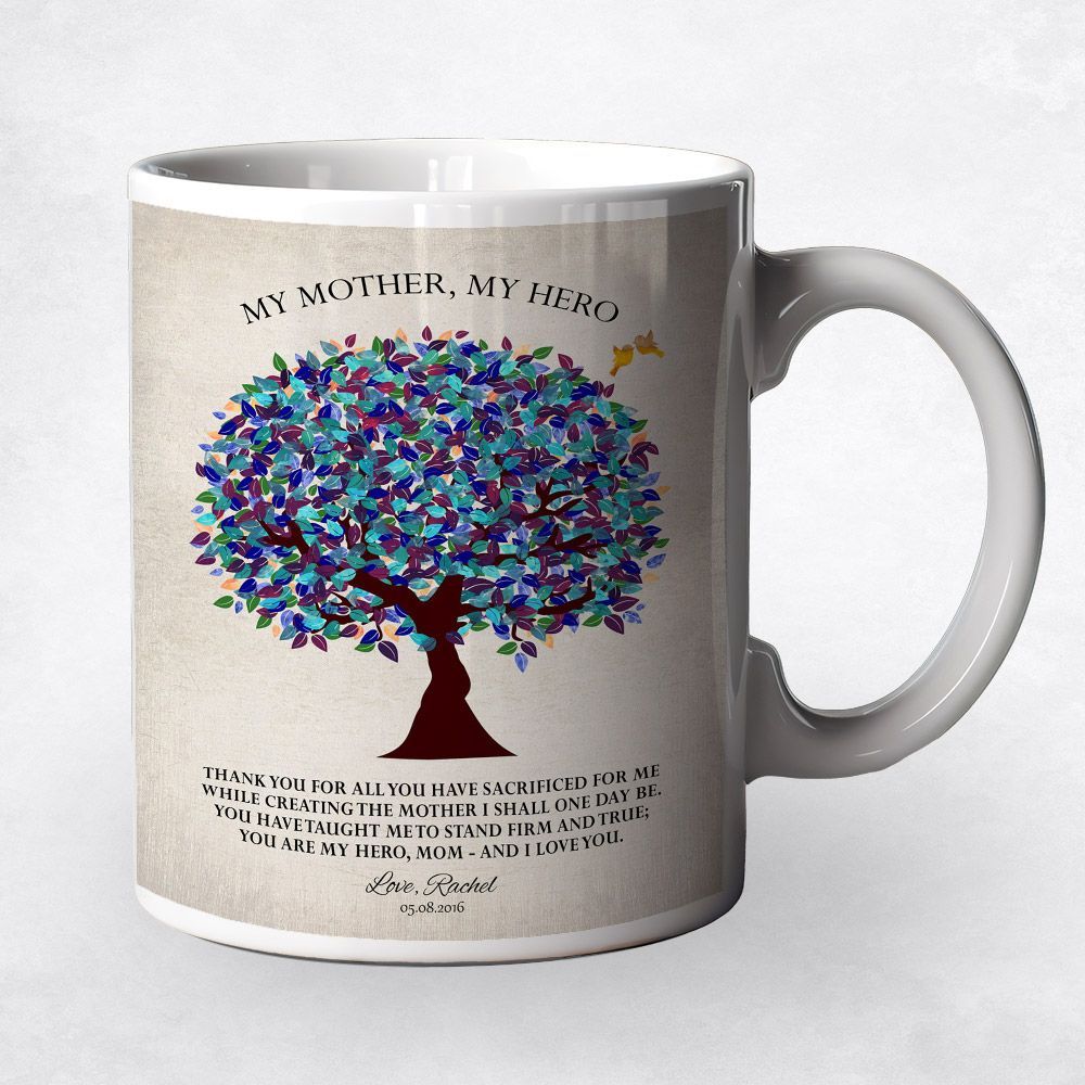 Peacock Tree Family Ceramic Coffee Mug Gift For Mom M-1224